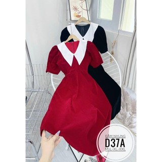 Đầm nhung dáng dài tới bắp chân bigsize