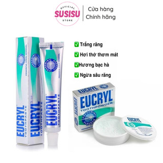 Bột trắng răng Eucryl Freshmint Flavour Toothpowder / Bột đánh răng bạc hà