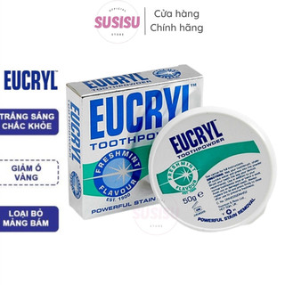Bột trắng răng Eucryl Freshmint Flavour Toothpowder (50g) / Bột đánh răng bạc hà (hàng Anh)