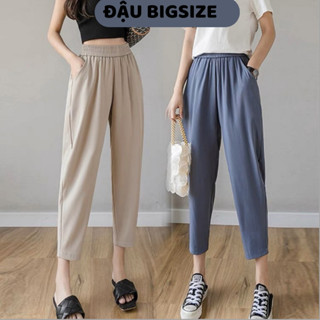 Quần dài thời trang Đậu bigsize nữ dáng baggy chất thun gân pha xốp mềm mịn phong cách năng động - Q18 