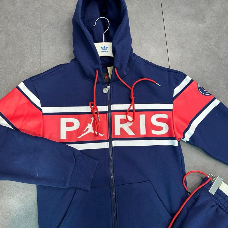 ✅New✅Bộ  Nỉ Jor.dan Pa.ris Phối Logo Ngực 2 Màu