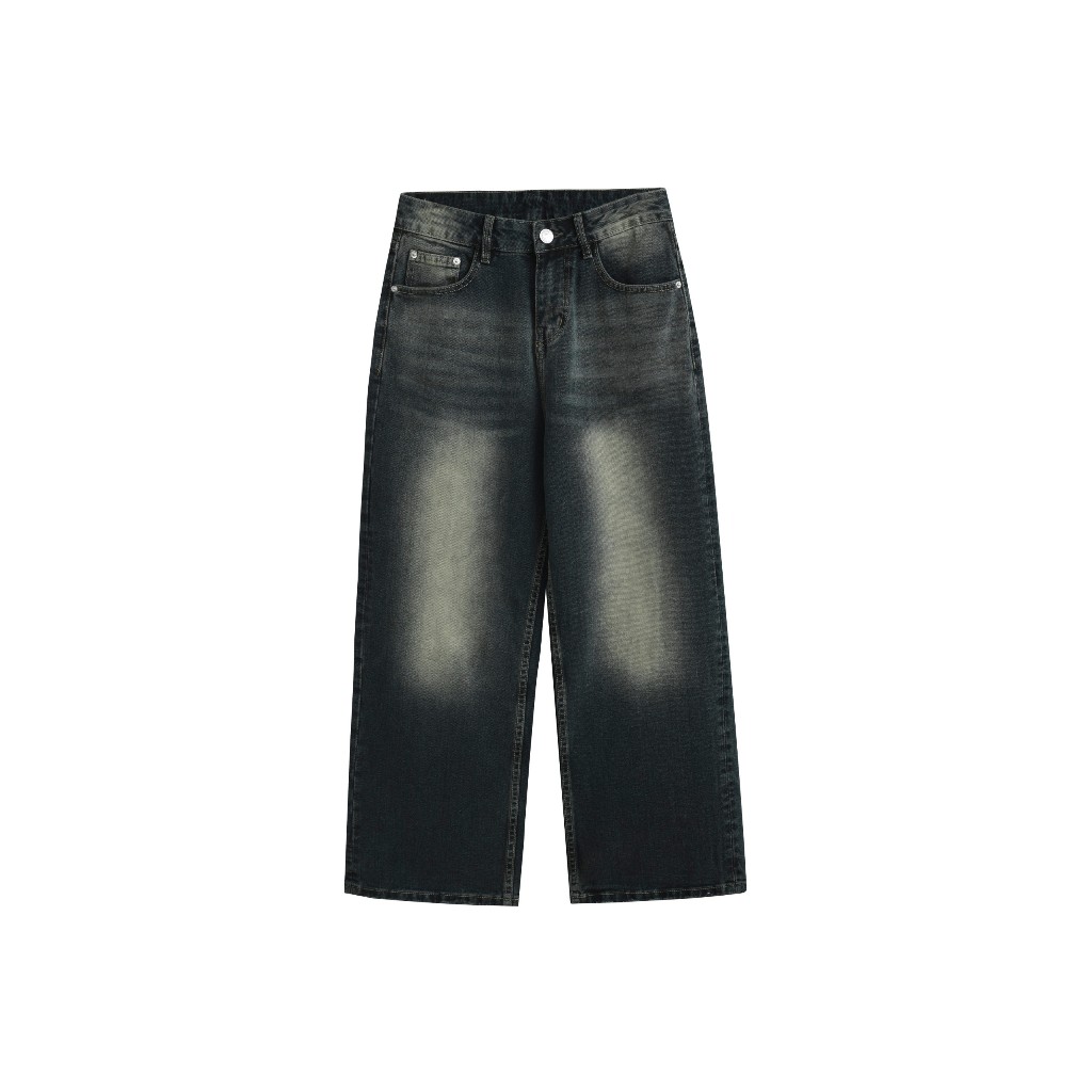 Quần Jeans Ống Rộng Low - Rise Sand Blue