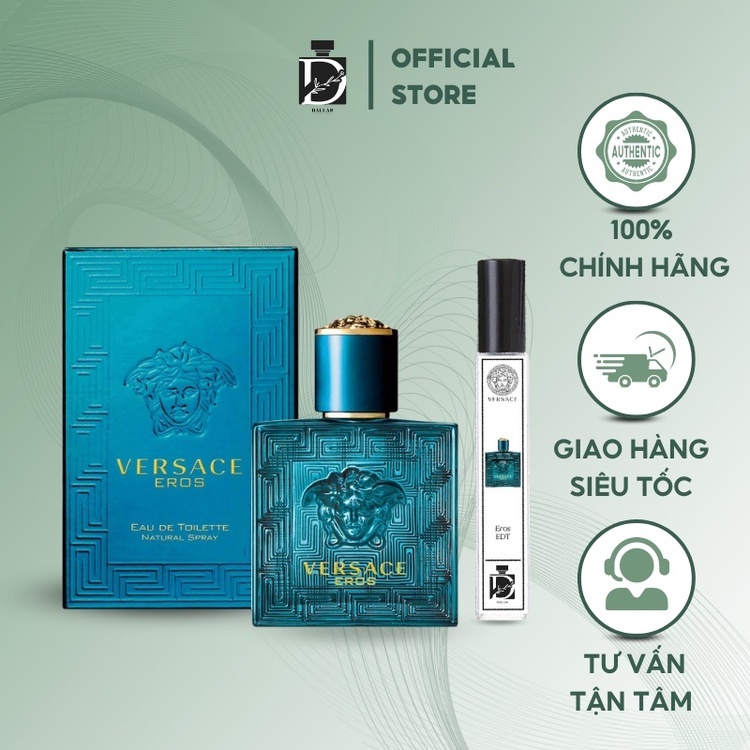 nước hoa nam Versace Eros EDT chiết 10ml mini chính hãng quyến rũ, sang trọng, cuốn hút- luxury