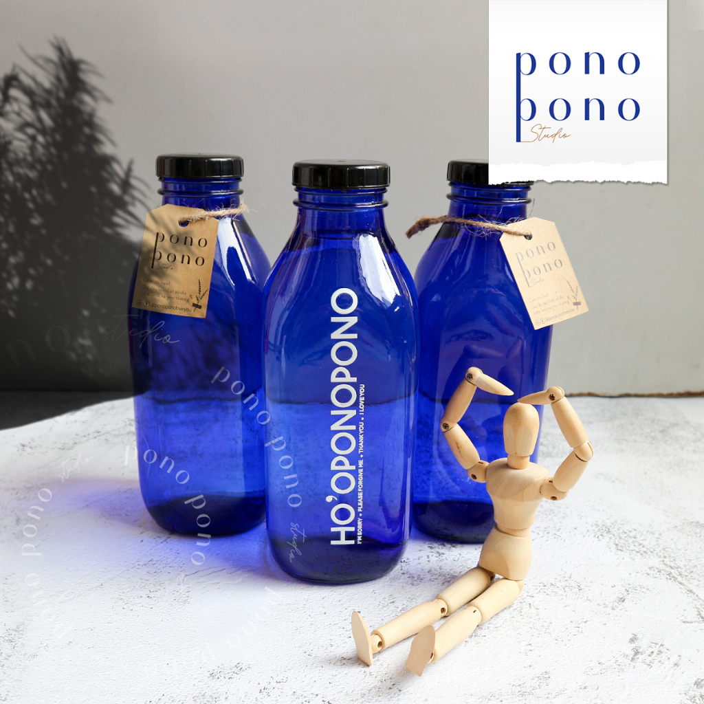 Chai Thủy Tinh Xanh Dương 1 Lít -  Thái Dương Lam Thủy 1000ml