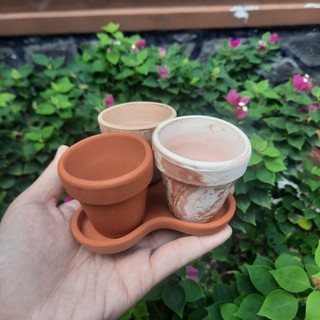 Dĩa lót chậu đất nung nhiều size (7cm - 18cm)