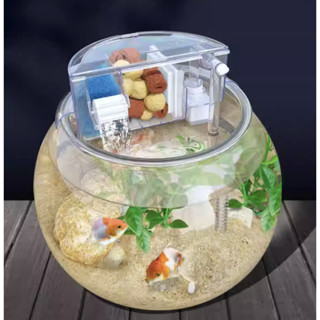 Jeneca - Lọc Thác dành Cho Hồ Tròn (full vật liệu lọc) - Lọc tràn trong suốt- Lọc bể cá để bàn Giá rẻ