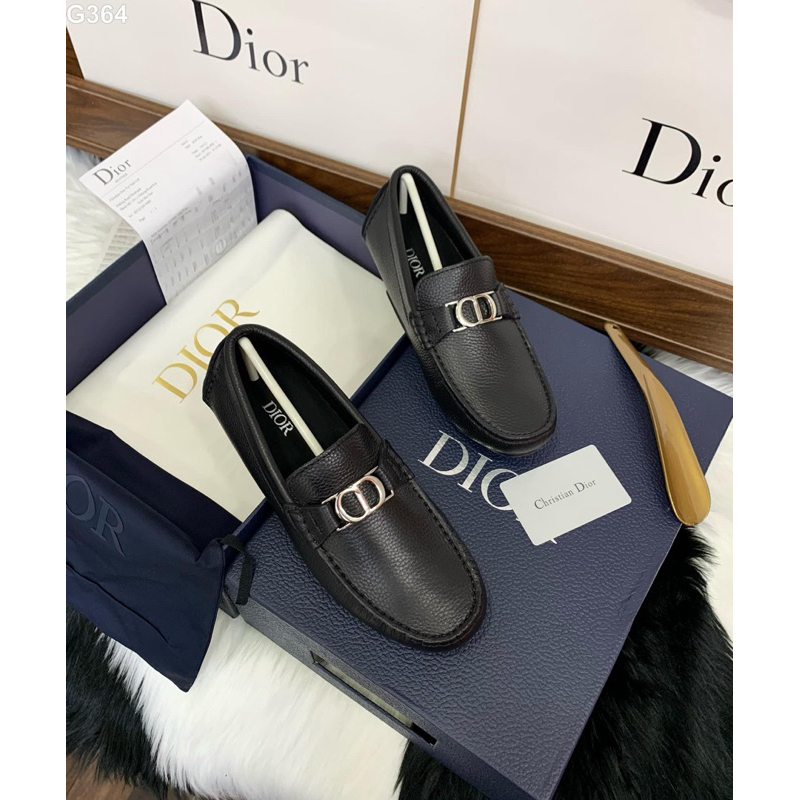 ✅New✅Giày Moca - Giày Lười Di0R Đen CD Cao Cấp