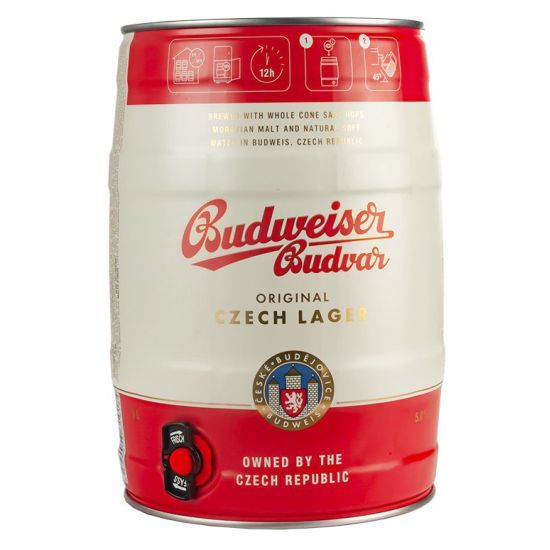 Bia Budweiser Budvar 5% – Bom 5 Lít