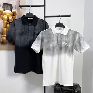 Áo thun nam giá rẻ, áo POLO nam có cổ tay ngắn phối họa tiết LV chất vải cotton in nhiệt cao cấp KING77_FASHION