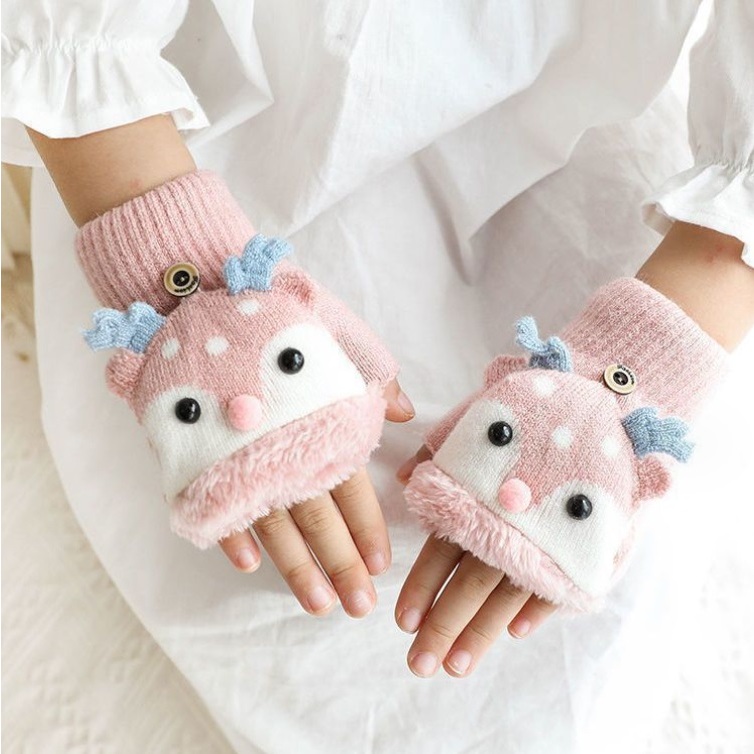 GĂNG TAY LEN LÓT LÔNG SIÊU ẤM CHO BÉ 3-12 TUỔI