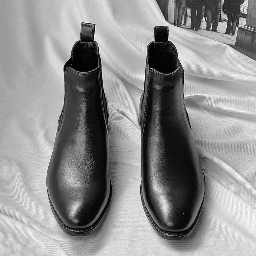 Giày đốc nam da mềm, đế cao khâu đế thanh lịch