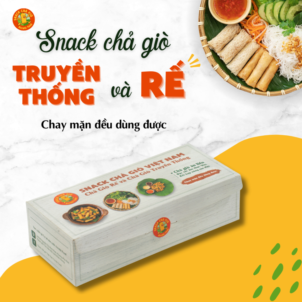 Snack chả giò TRUYỀN THỐNG và RẾ (16 cây) - ACCNHI FOOD