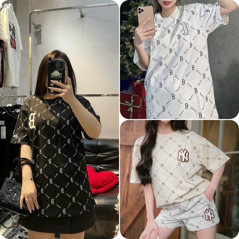 | ẢNH THẬT | Áo phông ml // b monogram logo thêu from nam nữ