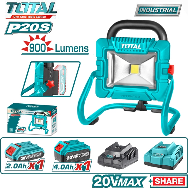 Đèn làm việc 20W dùng pin 20V Total TWLI20258