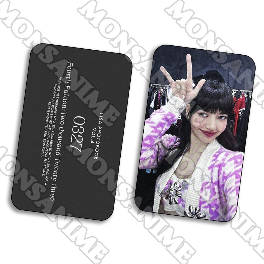 Card bo góc BLACKPINK LISA photobook card trang trí quà tặng idol kpop