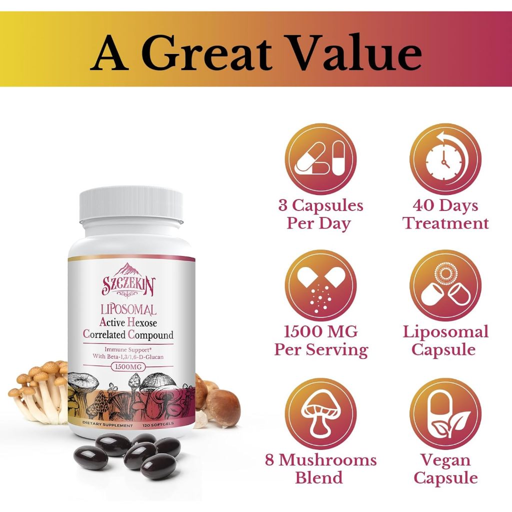 Viên Uống Diệt HPV Liposomal AHCC 1800mg, giúp Tăng Cường Miễn Dịch - Szc Đỏ