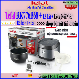Nồi cơm điện tử 1.8l delirice plus tefal rk776b68 - hàng chính hãng