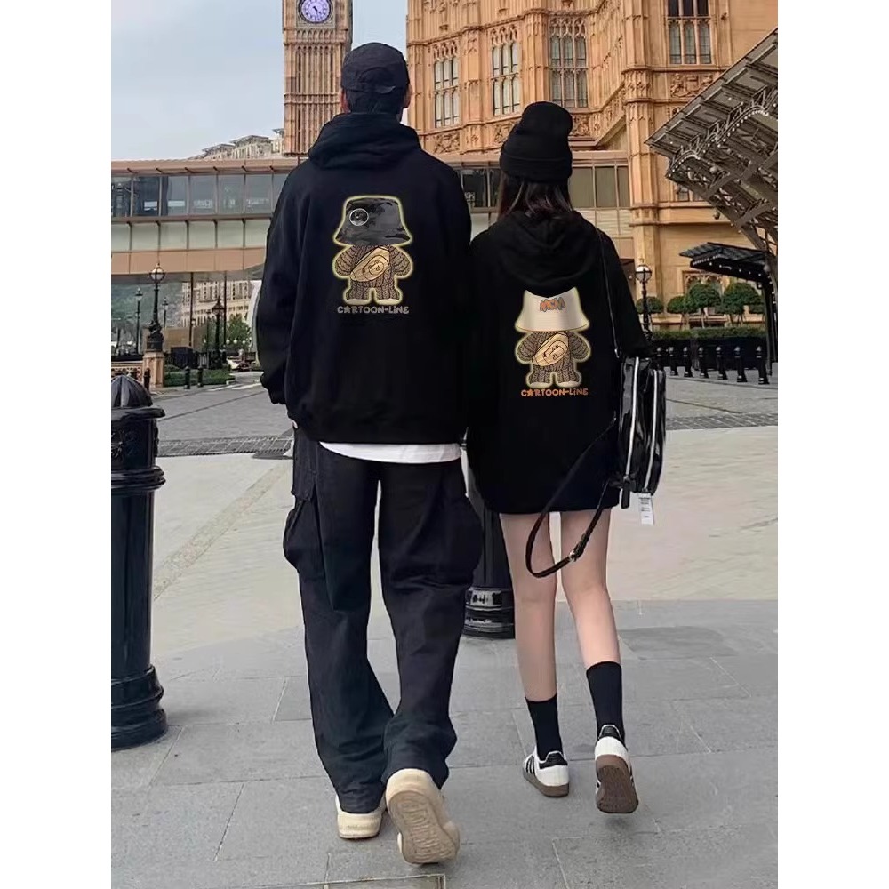 Áo đôi mùa đông nỉ bông hoodie nam nữ cùng người yêu form rộng sweater dài tay khoác ngoài local brand l66 A207
