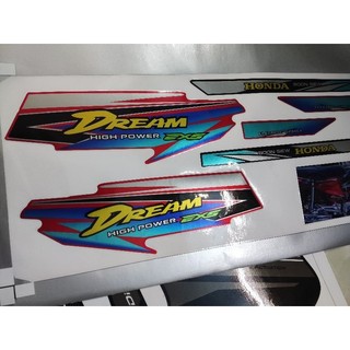 Tem Rời Dream EX5 Dán Xe Đỏ - Chất Liệu Candy