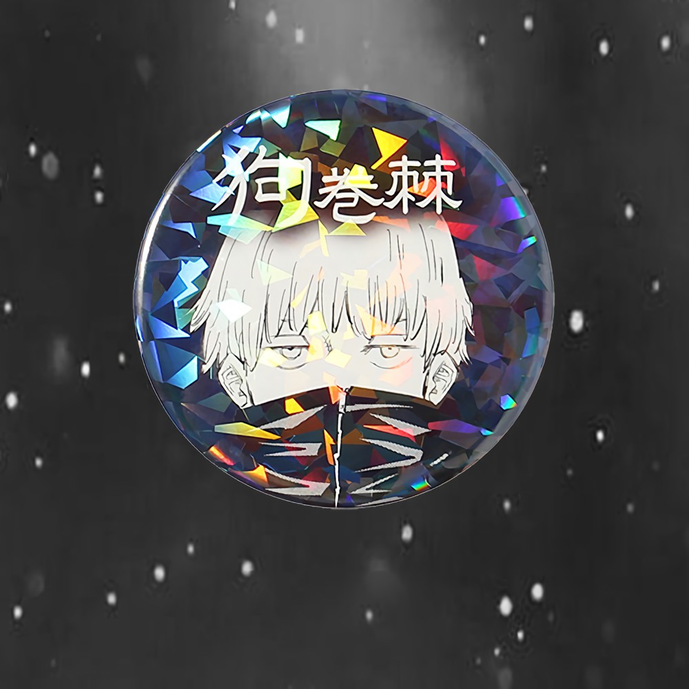 Huy Hiệu in hình JUJUTSU KAISEN ver MANGA HOLOGRAM Chú Thuật Hồi Chiến cài áo túi xinh xắn anime chibi