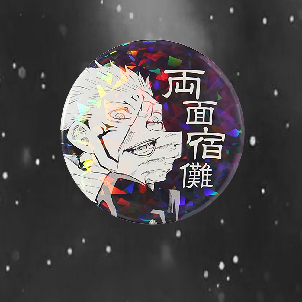 Huy Hiệu in hình JUJUTSU KAISEN ver MANGA HOLOGRAM Chú Thuật Hồi Chiến cài áo túi xinh xắn anime chibi