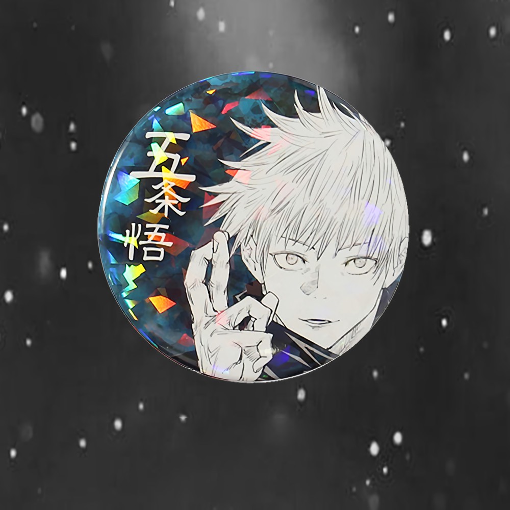 Huy Hiệu in hình JUJUTSU KAISEN ver MANGA HOLOGRAM Chú Thuật Hồi Chiến cài áo túi xinh xắn anime chibi