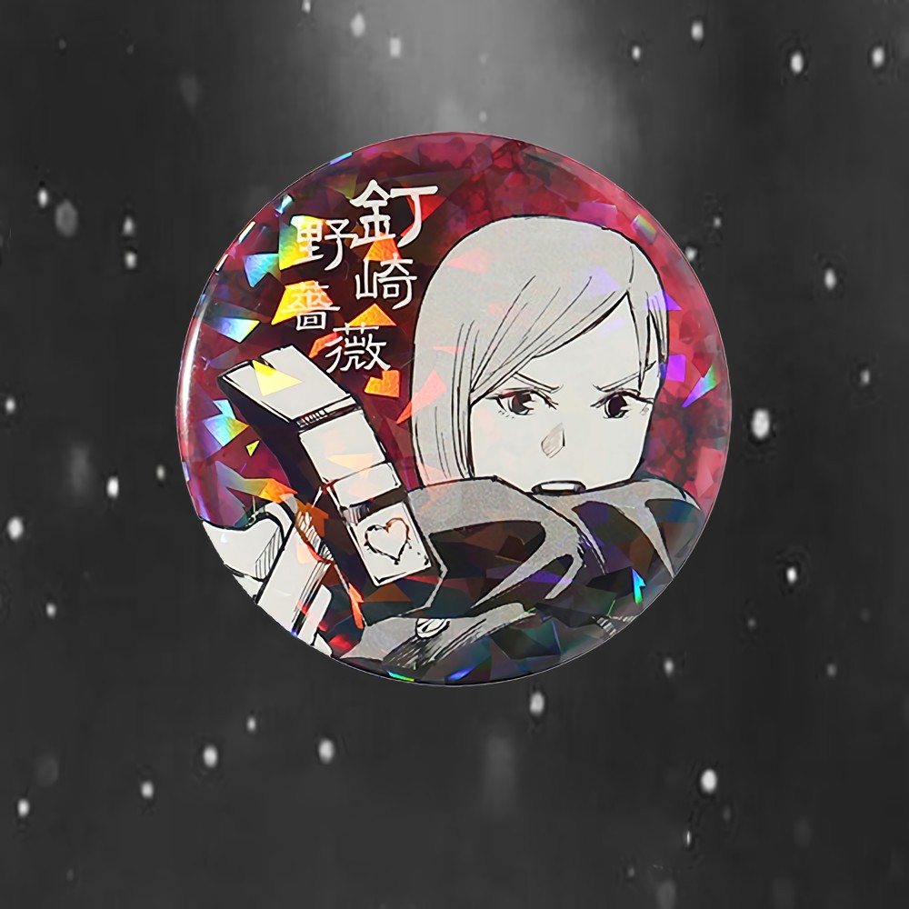 Huy Hiệu in hình JUJUTSU KAISEN ver MANGA HOLOGRAM Chú Thuật Hồi Chiến cài áo túi xinh xắn anime chibi