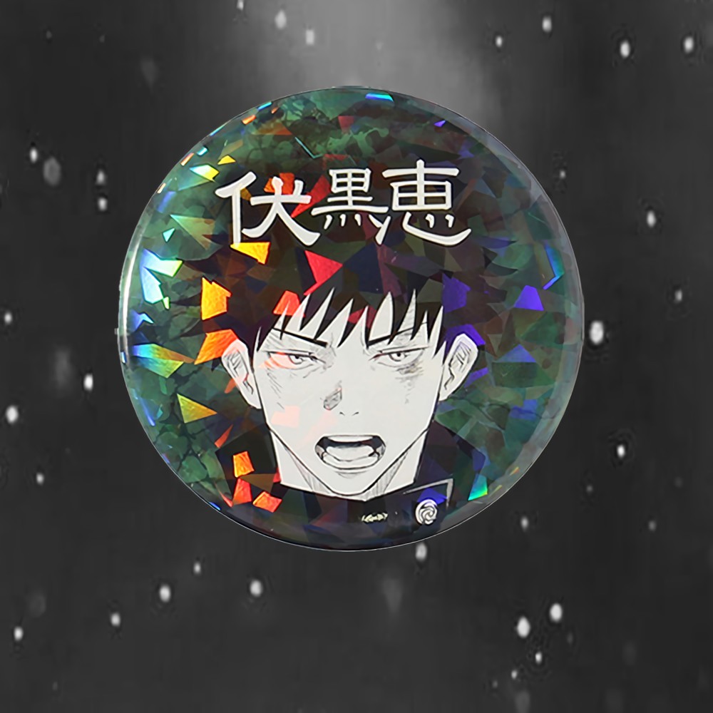Huy Hiệu in hình JUJUTSU KAISEN ver MANGA HOLOGRAM Chú Thuật Hồi Chiến cài áo túi xinh xắn anime chibi