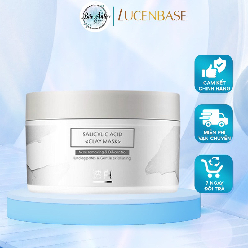 Mặt nạ đất set BHA 0.5% Lucenbase 110g hỗ trợ làm sạch sâu, giảm mụn đầu đen, sạch bã nhờn