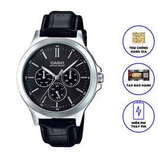 Đồng hồ nam dây da chính hãng Casio MTP-V300L-1AUDF
