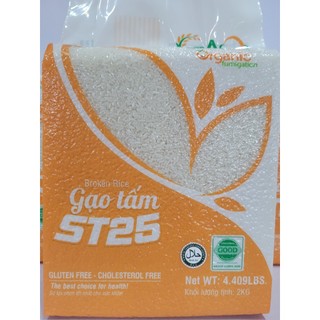 Gạo tấm st25 xuất khẩu - gạo ngon nhất - gaongonnhat - túi 2kg