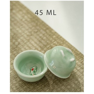 Bộ ấm cá chép 3D TRÀ VŨ 7 món ( gồm 6 chén + 1 ấm trà + hộp quà tặng )