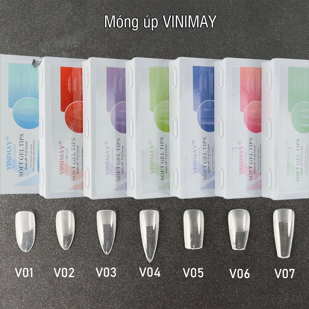 Móng úp vinimay form chuẩn mẫu mới siêu hot hộp 552 móng