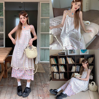 ( ) VÁY HAI DÂY PHỐI LƯỚI HAI LỚP VHD13B