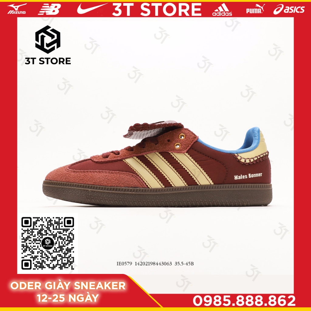GIÀY SNEAKER MÃ SẢN PHẨM: IE0579_adidas originals Samba OG x Wales Bonner_FULL BOX_FREE SHIP TOÀN QUỐC