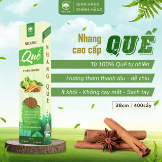 Nhang Quế Cao Cấp Mộc Lâm 38cm 400cây, Nhang Sạch, Ít Khói, Ít Tàn, Hương Thanh Dịu