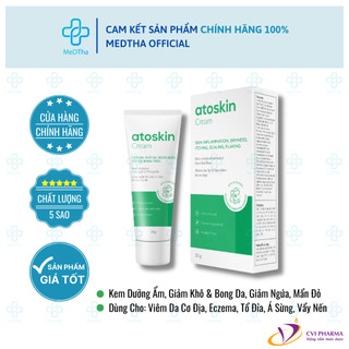 Atoskin Cream - Kem Dưỡng Ẩm, Giảm Khô Da, Giảm Ngứa, Bệnh Da Cơ Địa, Chàm (Tuýp 30g) [Chính Hãng]