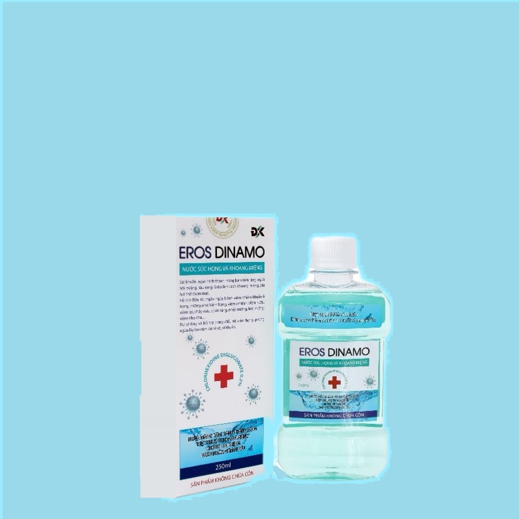 Nước Súc Miệng Giúp Hơi Thở Thơm Mát EROS DINAMO - Chai 250ml Khoaitayshop