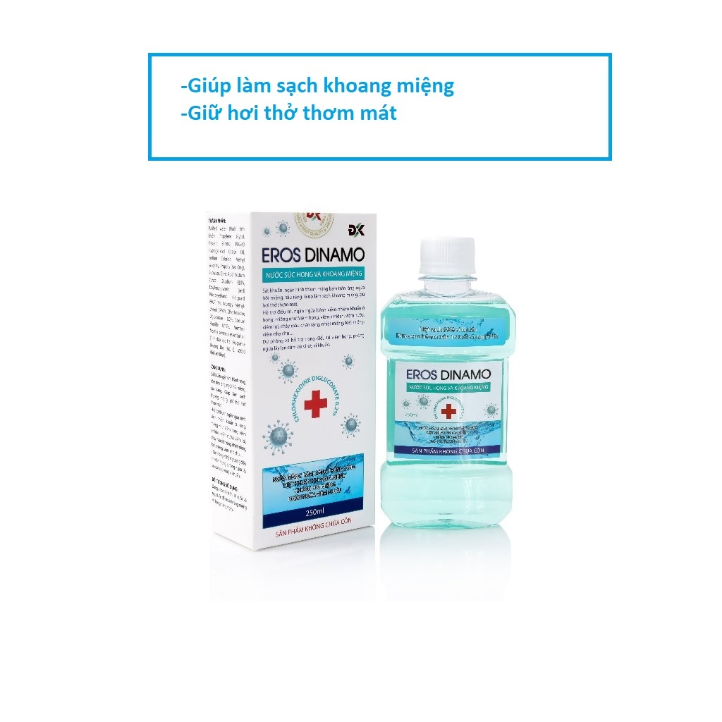 Nước Súc Miệng Giúp Hơi Thở Thơm Mát EROS DINAMO - Chai 250ml Khoaitayshop