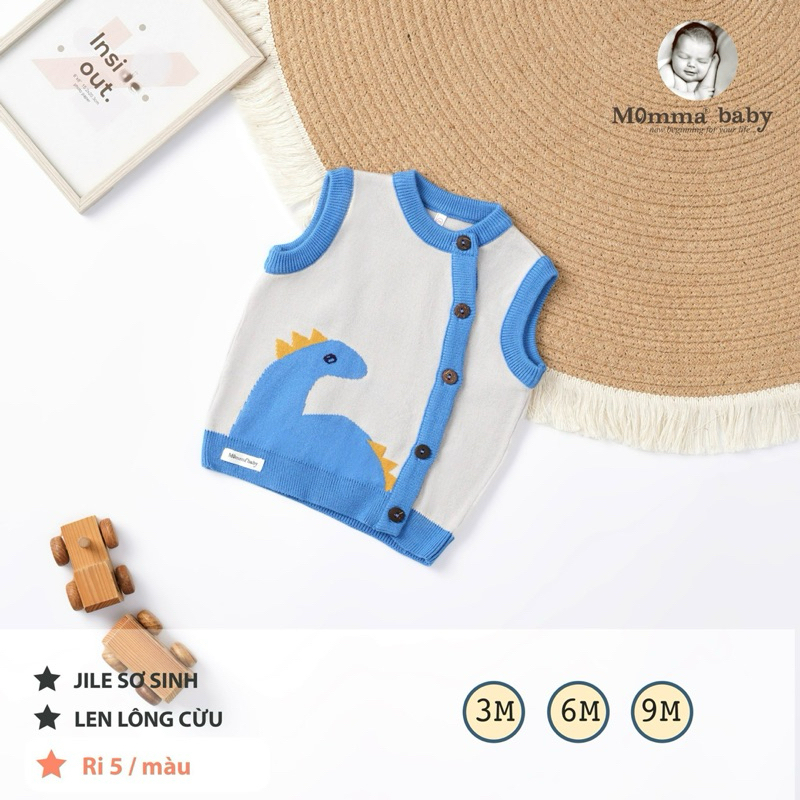 Áo gile cho bé sơ sinh hãng momma baby