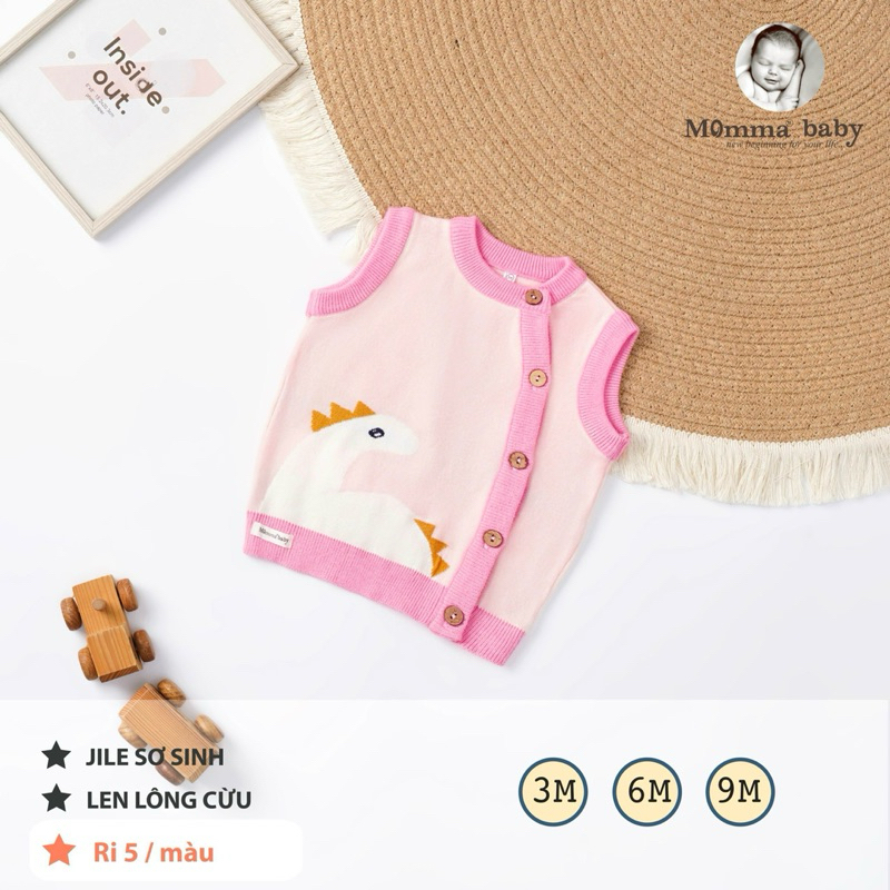 Áo gile cho bé sơ sinh hãng momma baby
