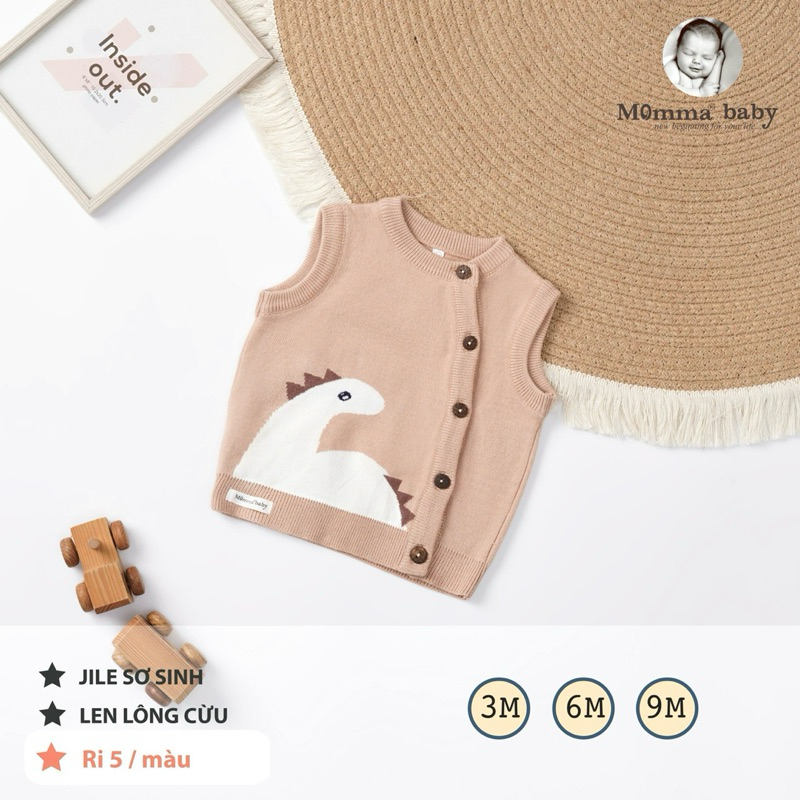 Áo gile cho bé sơ sinh hãng momma baby