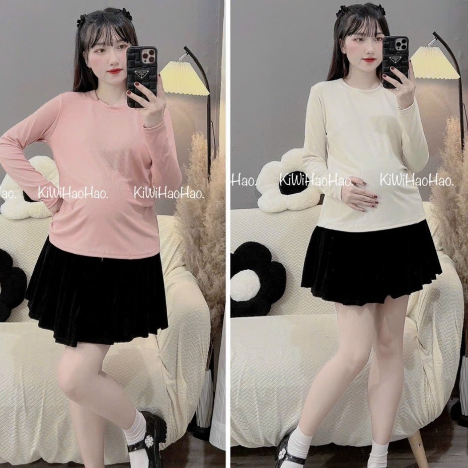 Sét yếm bầu mùa đông, yếm bầu công sở dáng suông dài