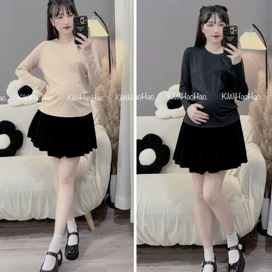 Sét yếm bầu mùa đông, yếm bầu công sở dáng suông dài