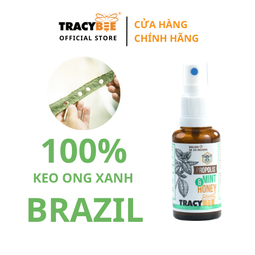 Keo ong xịt Tracybee vị bạc hà 30ml