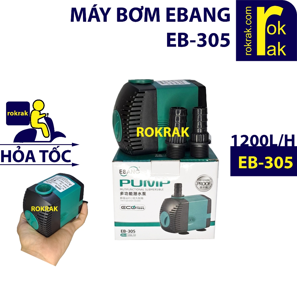 Máy bơm chìm Atman At 305s 1200 l/h | Ebang EB 305 tiết kiệm điện hồ cá