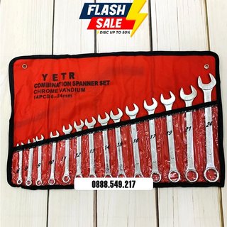Bộ cờ lê YETR 14 cây tiêu chuẩn USA 6-24mm