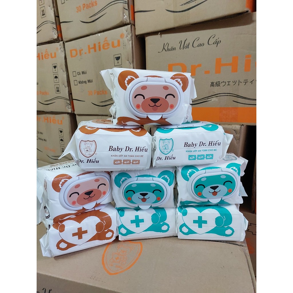 1 GÓI KHĂN ƯỚT AN TOÀN CHO BÉ DR.HIẾU 165G