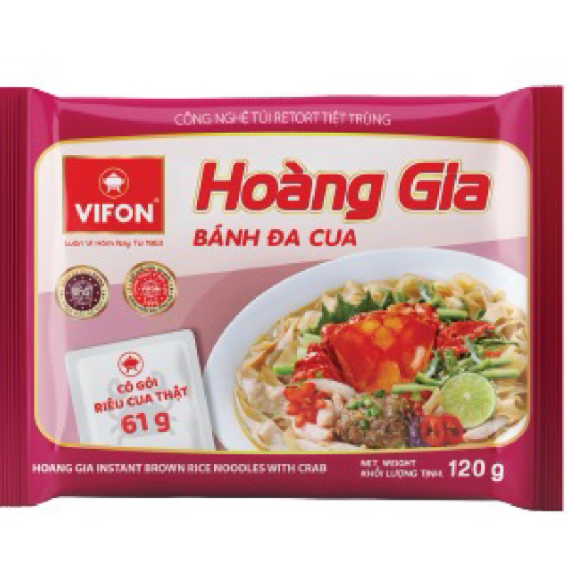 Phở bò Hoàng Gia 18 gói/ thùng  / Đa cua Hoàng Gia