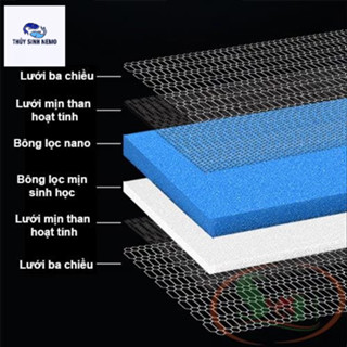  Tấm thảm bông lọc 6D - Lọc sạch cặn bẩn bể cá thủy sinh - 11x50   30x40   40x50 cm 